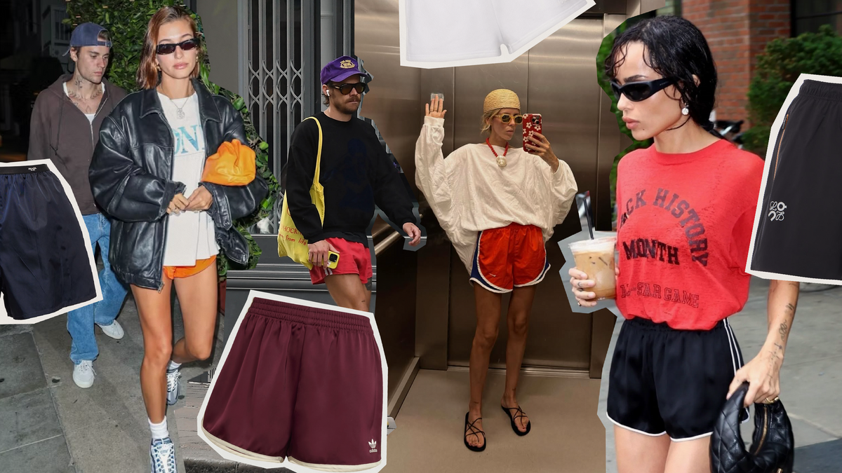 Stylish individuals wearing tailored gym shorts summer fashion staple in various settings and colors.
