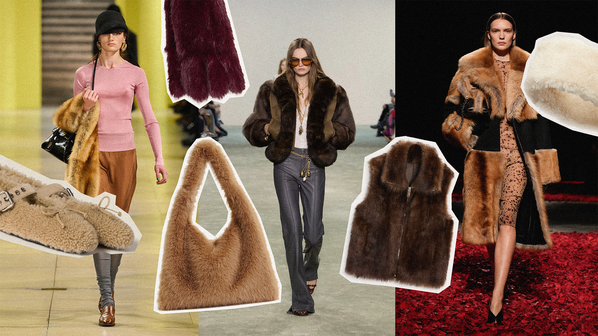 winter 2025 furry fashion trends featuring models in luxurious fur garments and accessories on the runway.