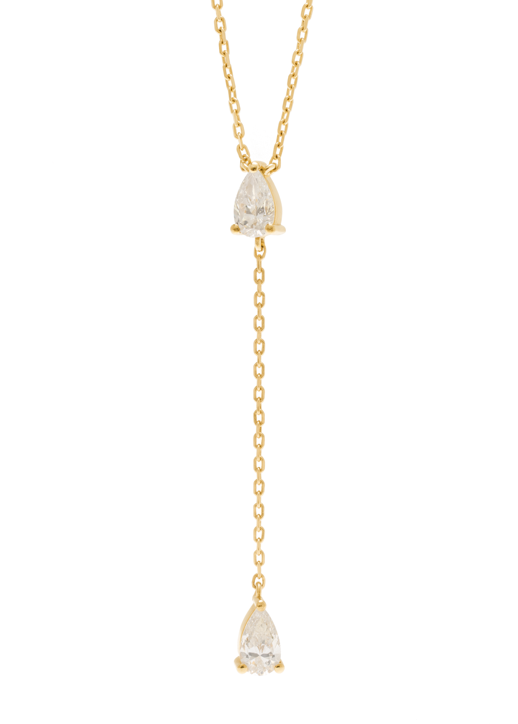 two diamond linked 18k halsketten