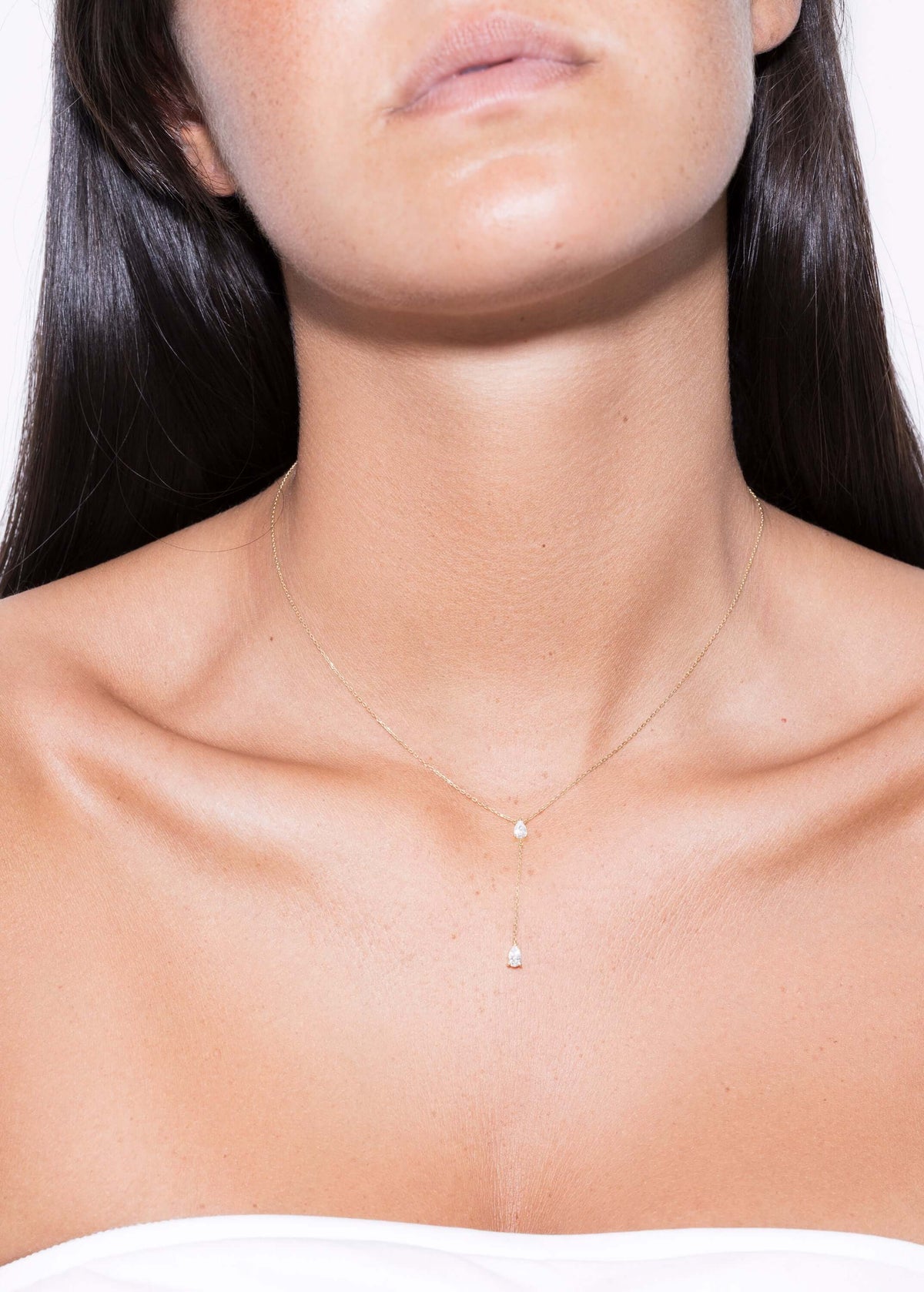Two diamonds linked 18k necklace Necklaces