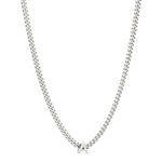 alphabet necklace with pendant A in silver