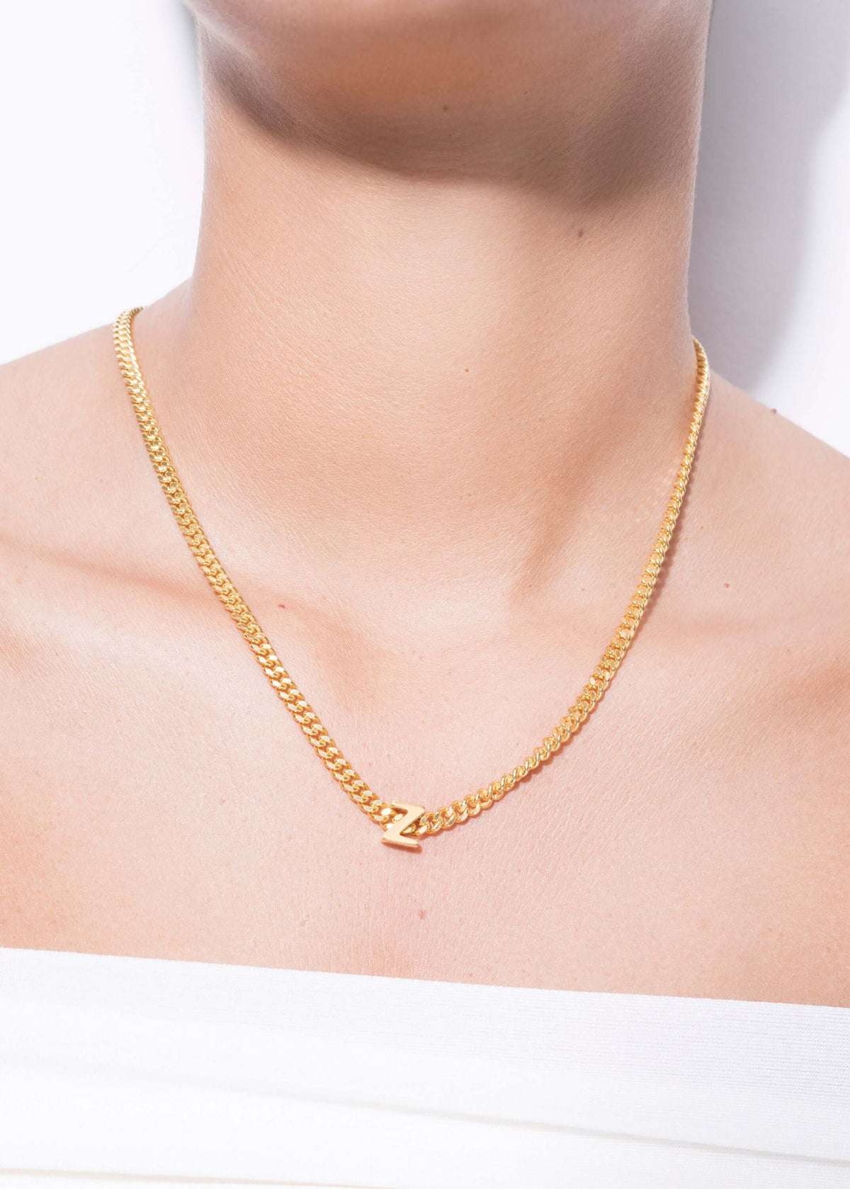 alphabet necklace with pendant Z Necklaces