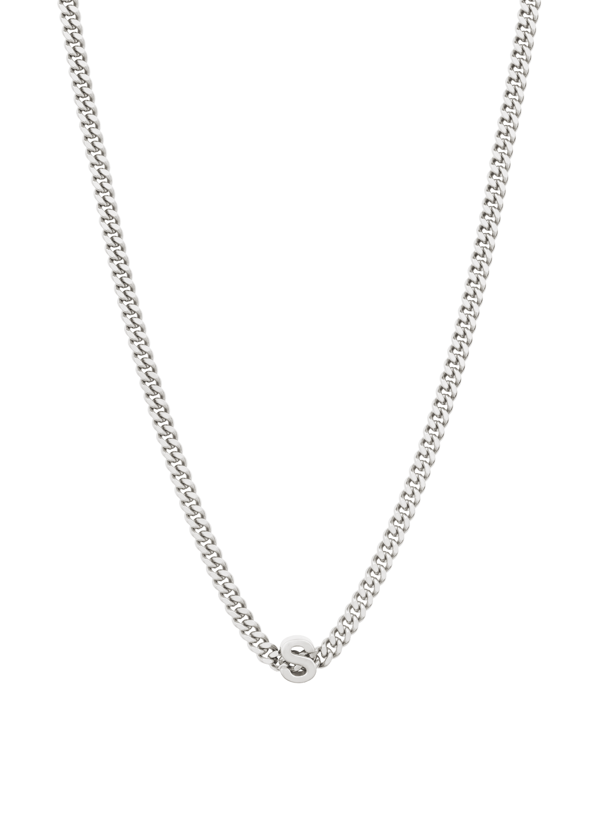 alphabet necklace with pendant S Necklaces