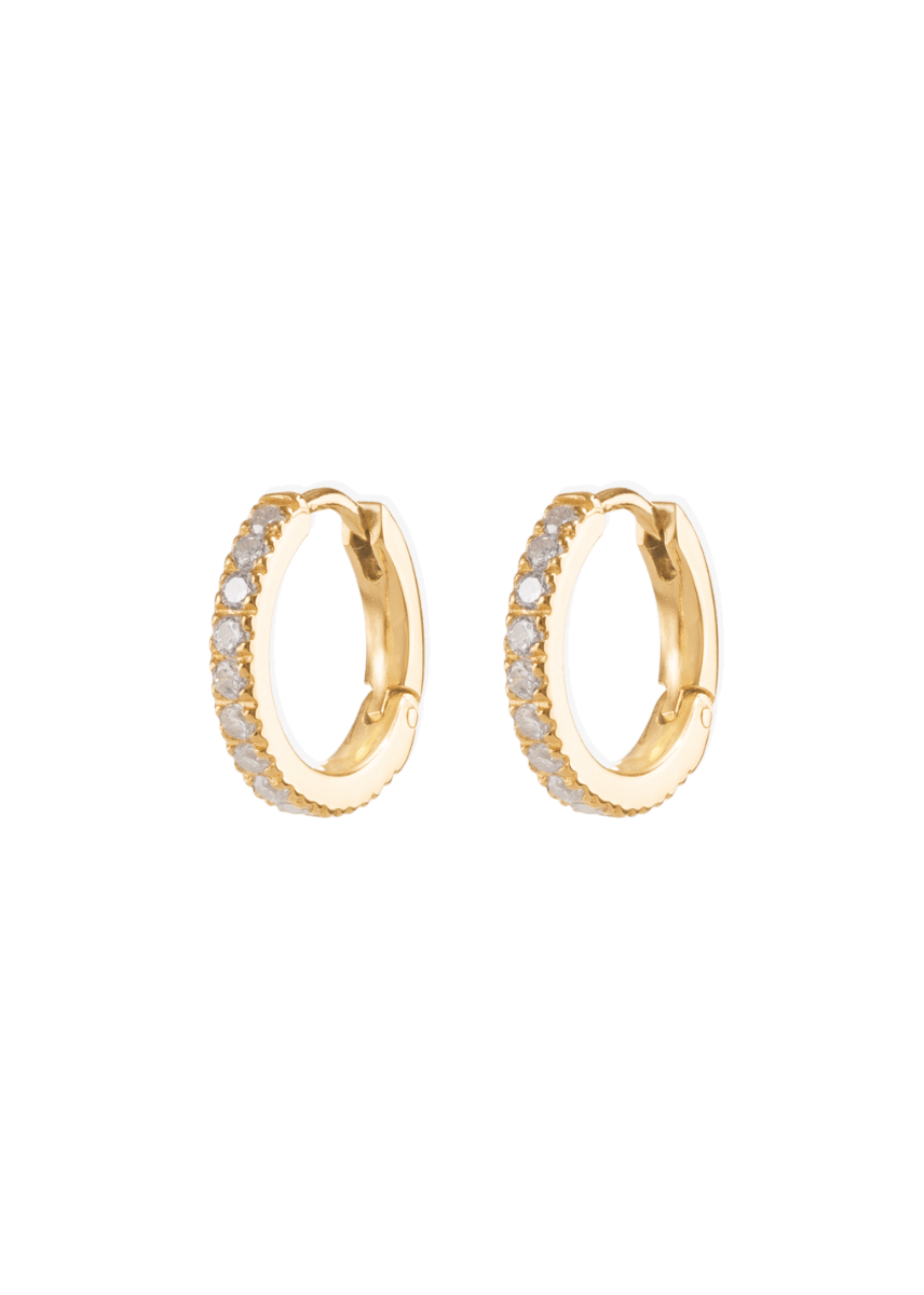 amina white huggies Earrings