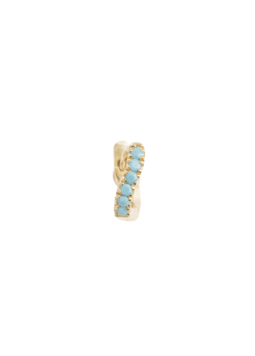 Cate 5 mm hoop 18k turquoise Earrings