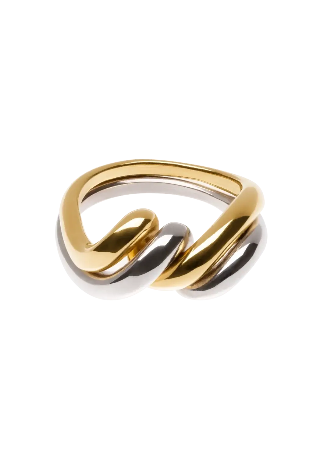 Double Two Tone Ring Rings