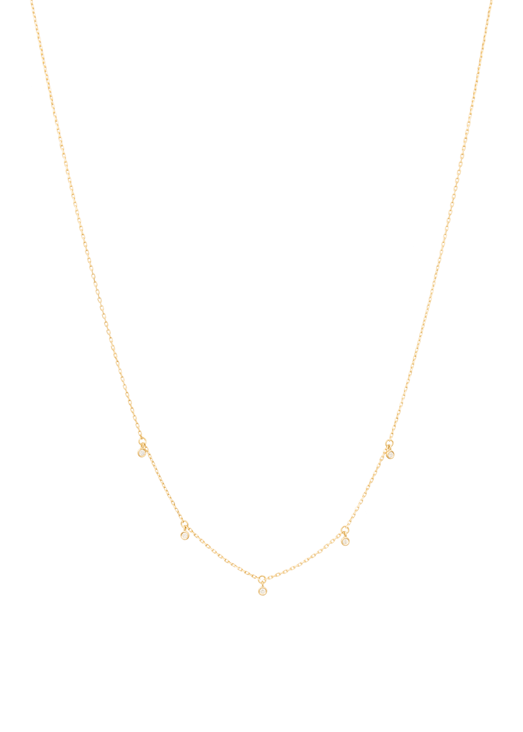 five lucky Diamanten 18k Halskette