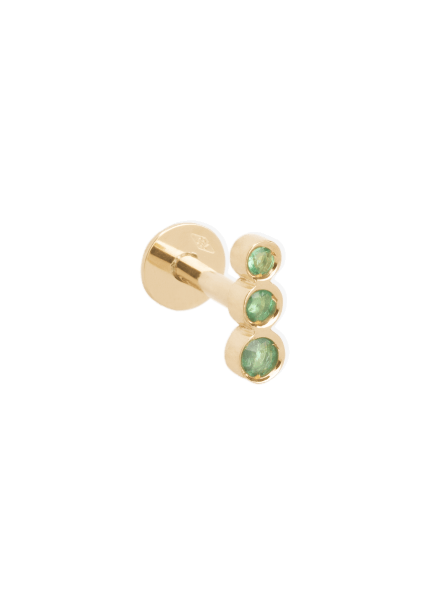 Noun stud emerald 18k Earrings