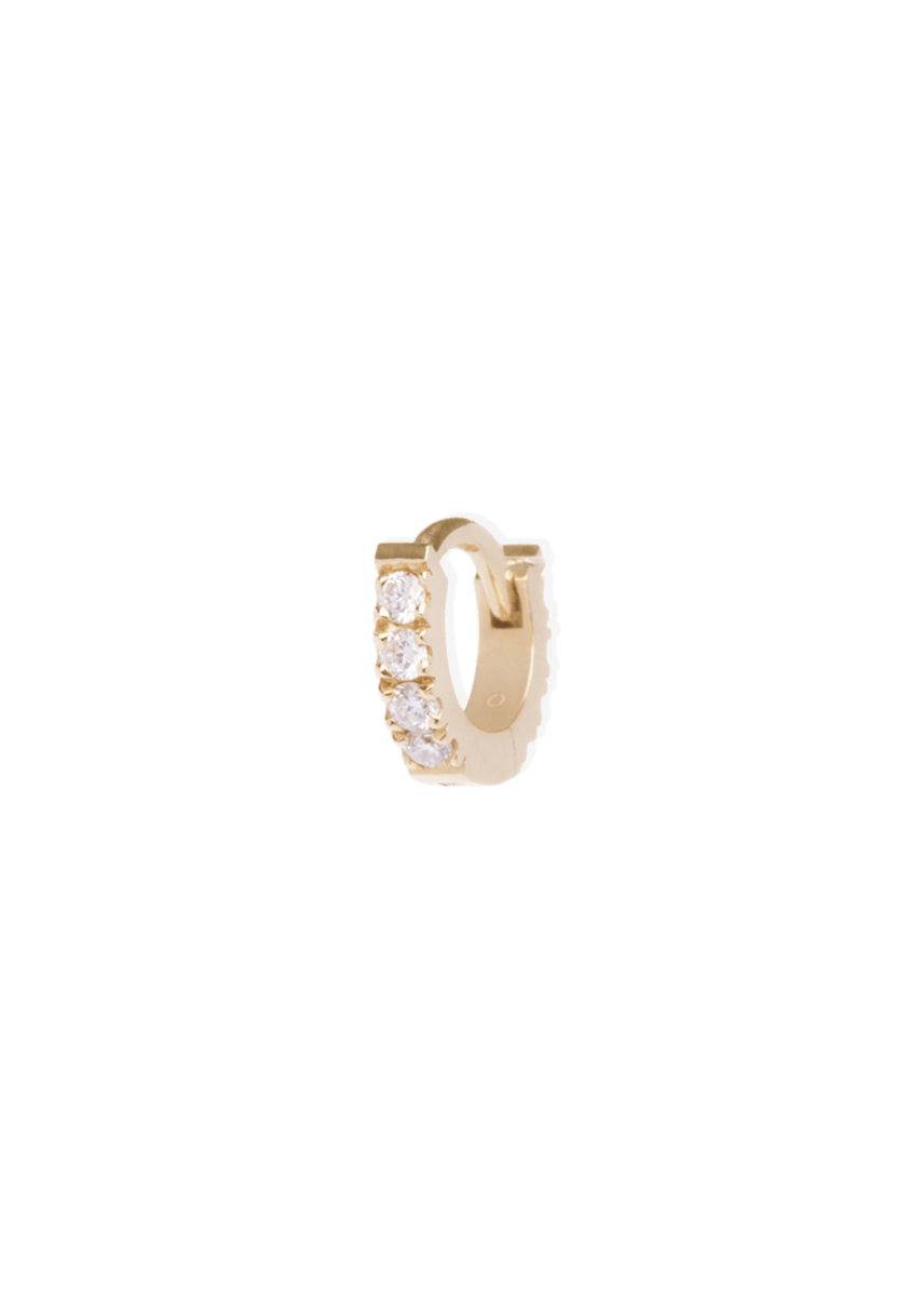 Salt 5 mm hoop 18k diamonds Earrings