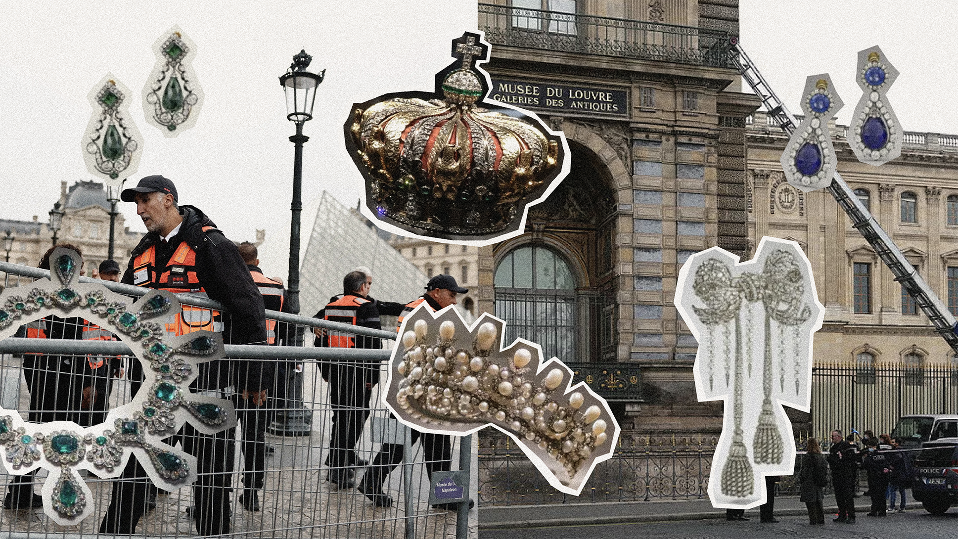 the Louvre heist in a image