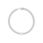 kids bracelet with letter A in silver