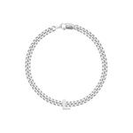 kids bracelet with letter L in silver