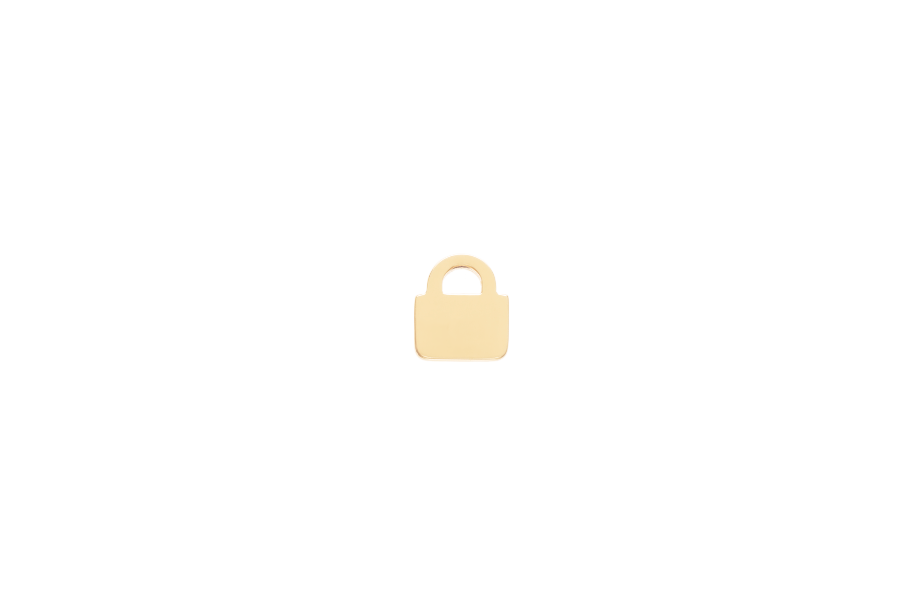alphabet charm lock in gold