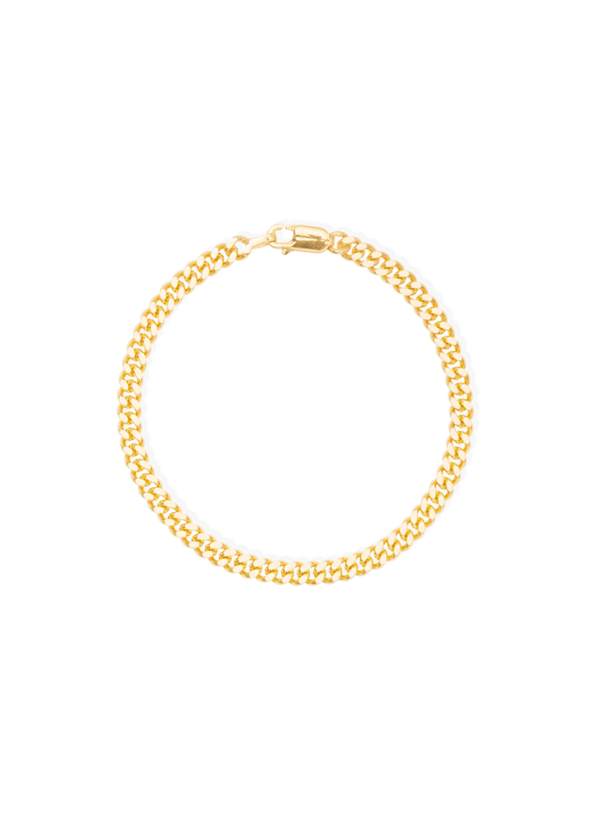 the alphabet anklet in gold