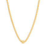 alphabet necklace with pendant B in gold