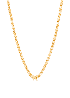 alphabet necklace with pendant K in gold