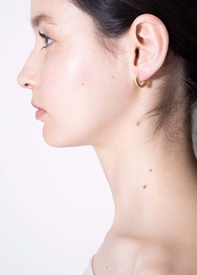 amina white huggies Earrings