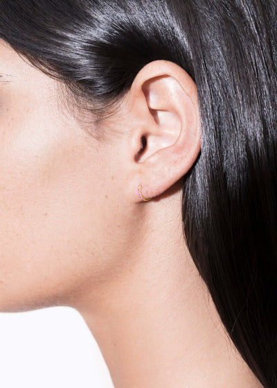 Cate 5 mm hoop 18k rubi Earrings