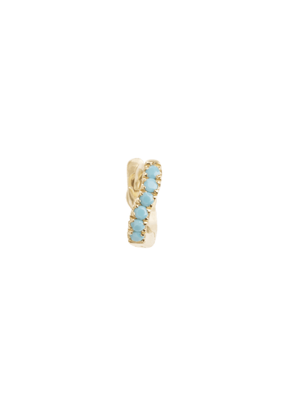Cate 5 mm hoop 18k turquoise Earrings