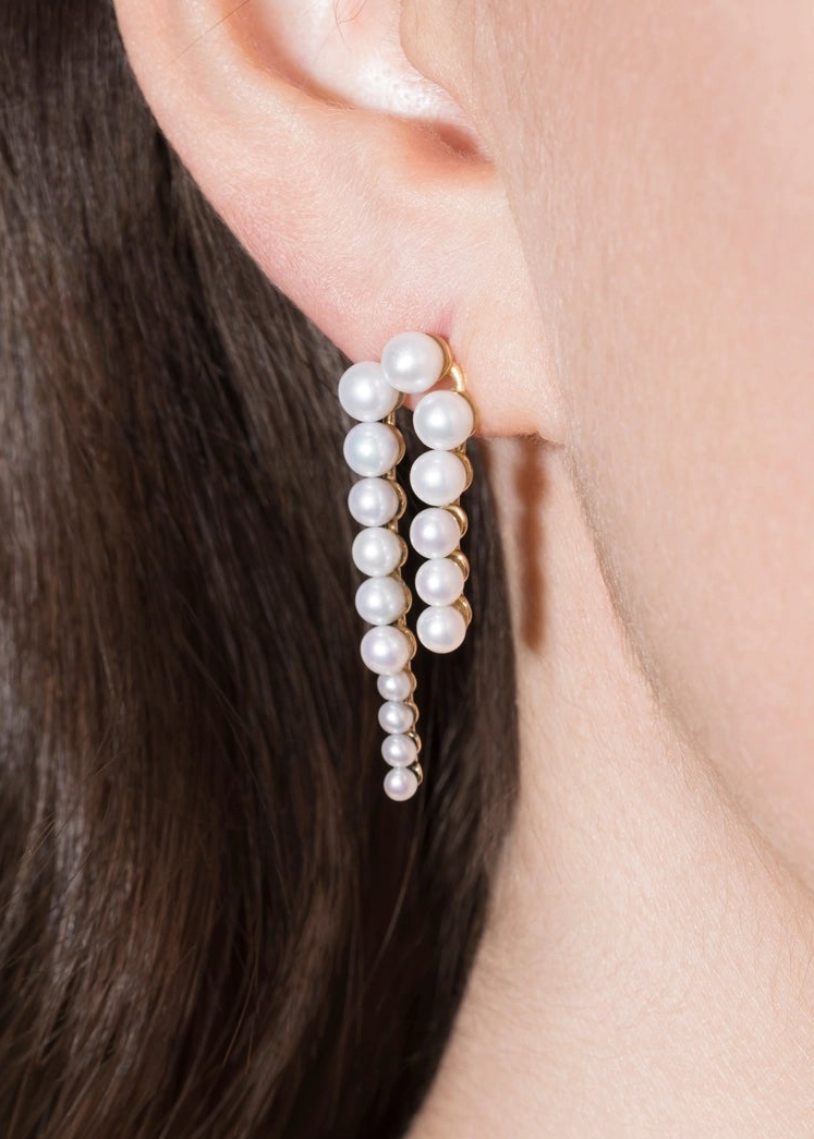 Elise Pearl Drop 18k Earrings Earrings