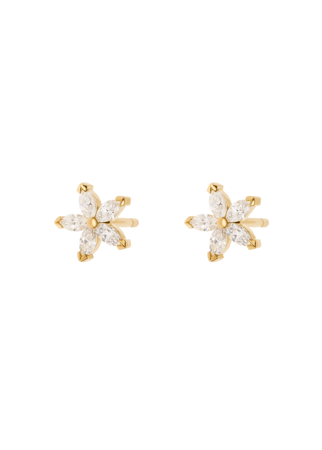 flower 18k diamonds earrings Earrings