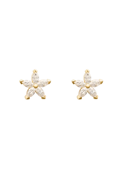 Flower 18k diamonds earrings Earrings