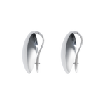 side view of gilberte earrings in silver