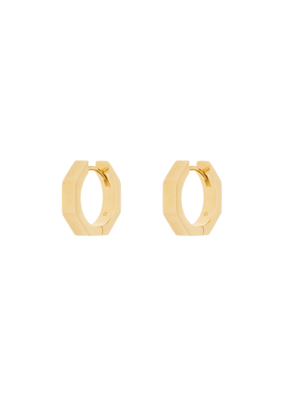 Heptagon huggies 18k earrings