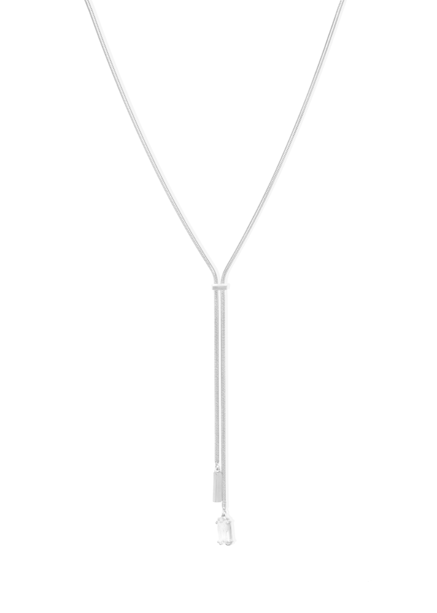 julia baguette necklace silver