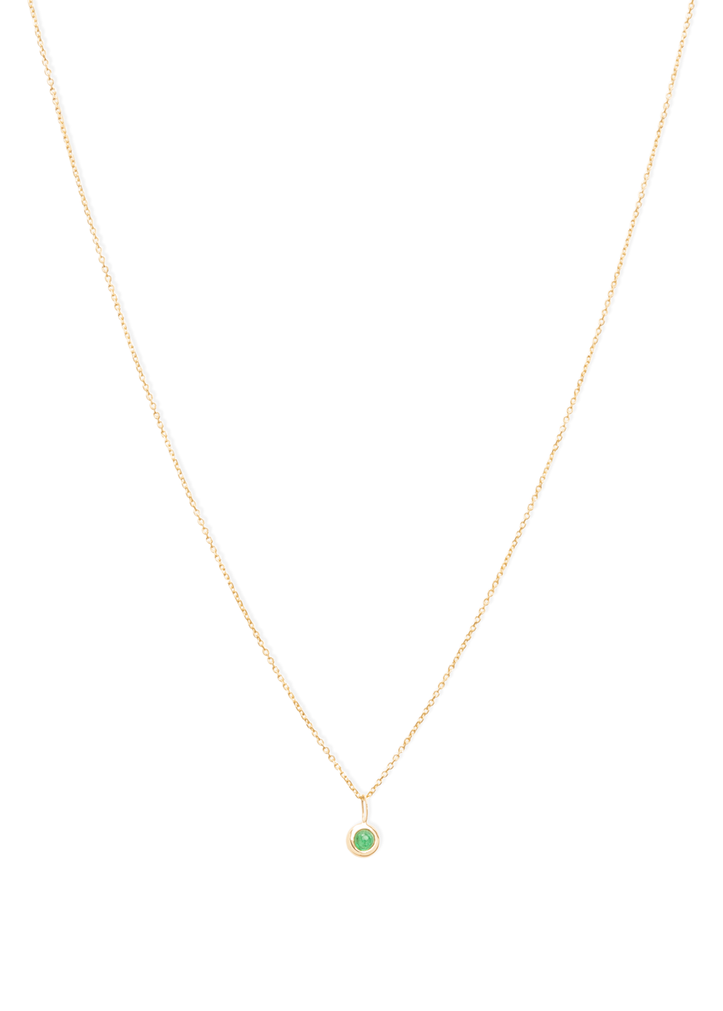 mock necklace 18k emerald