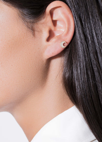 mush stud 18k diamond Earrings