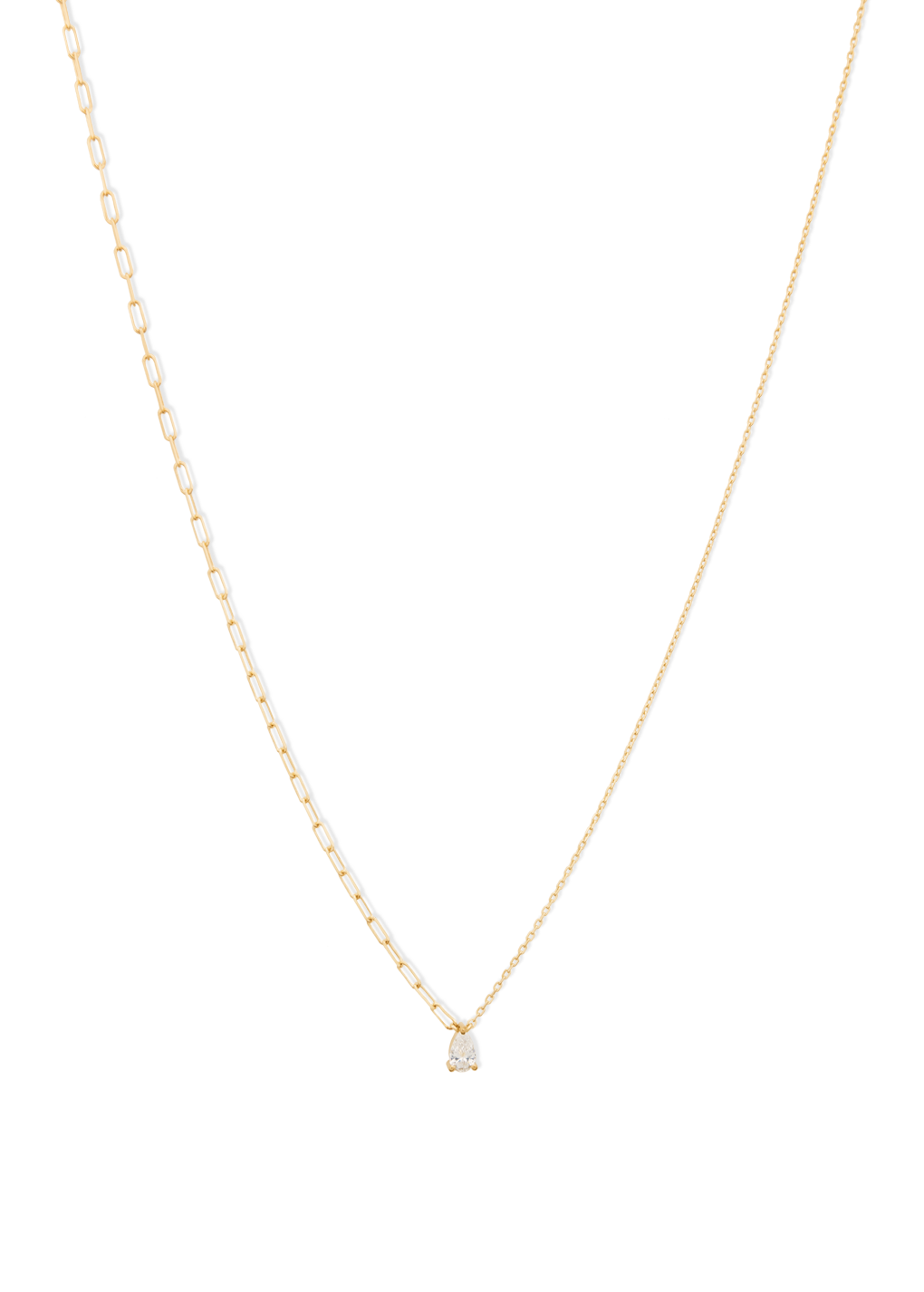 pear necklace 18k diamond