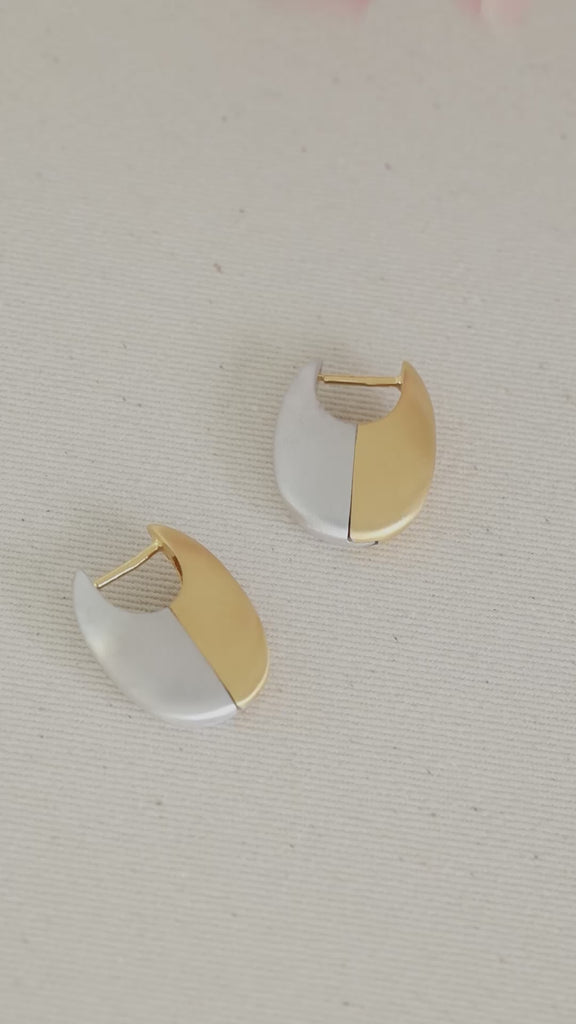 Lara two tone earrings earrings