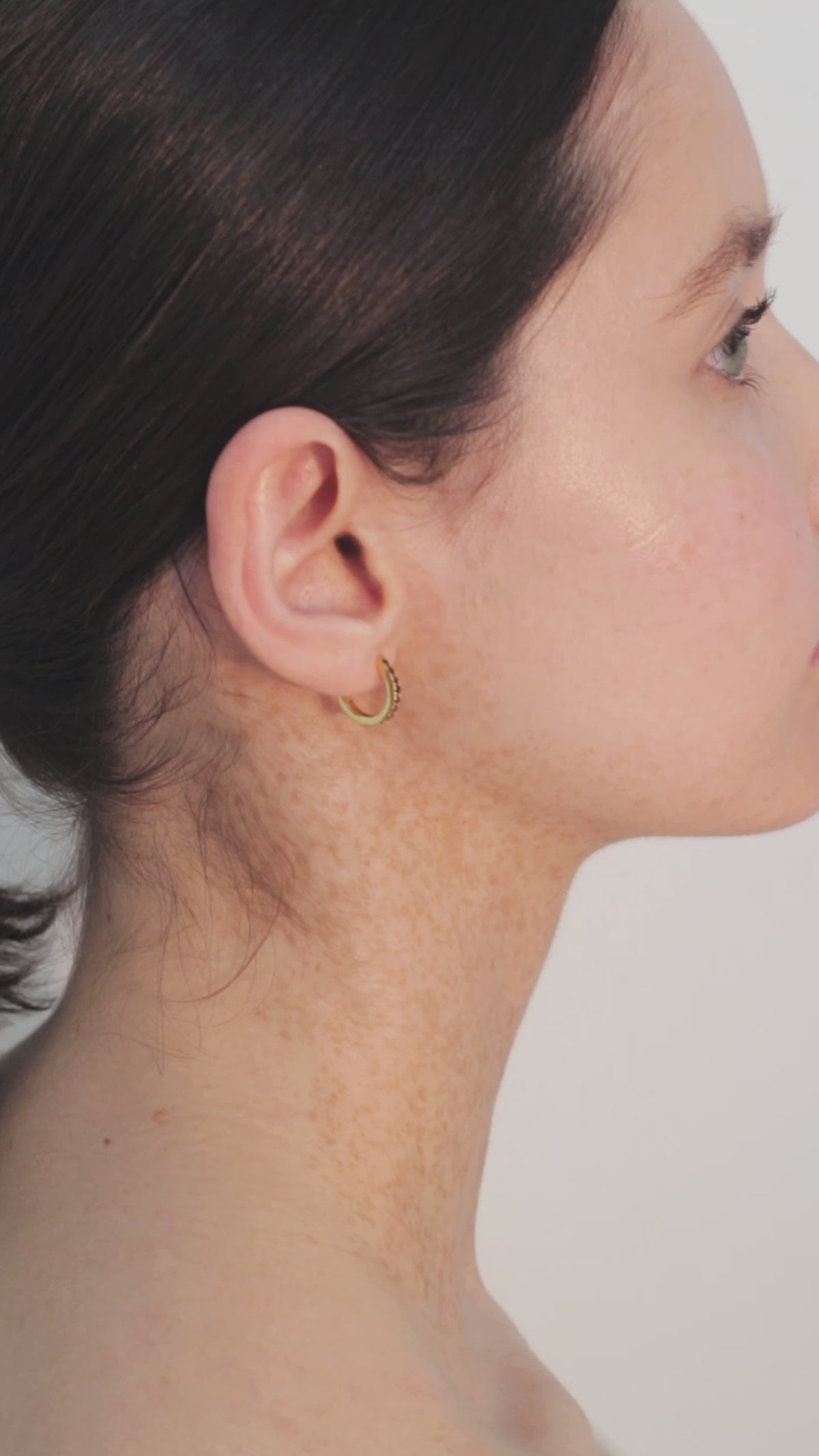 amina white huggies Earrings