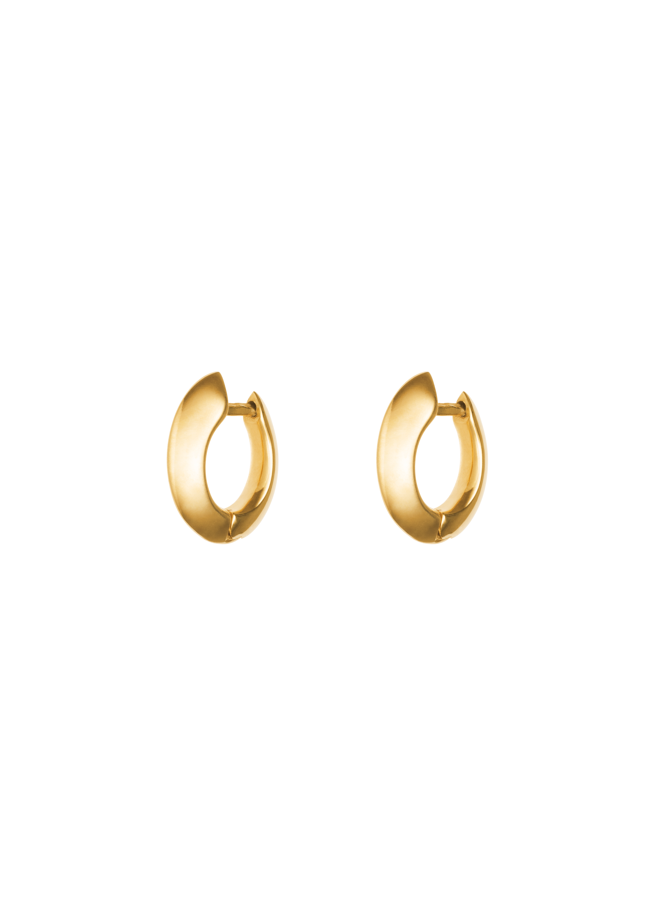 mini sarah polished earrings in gold