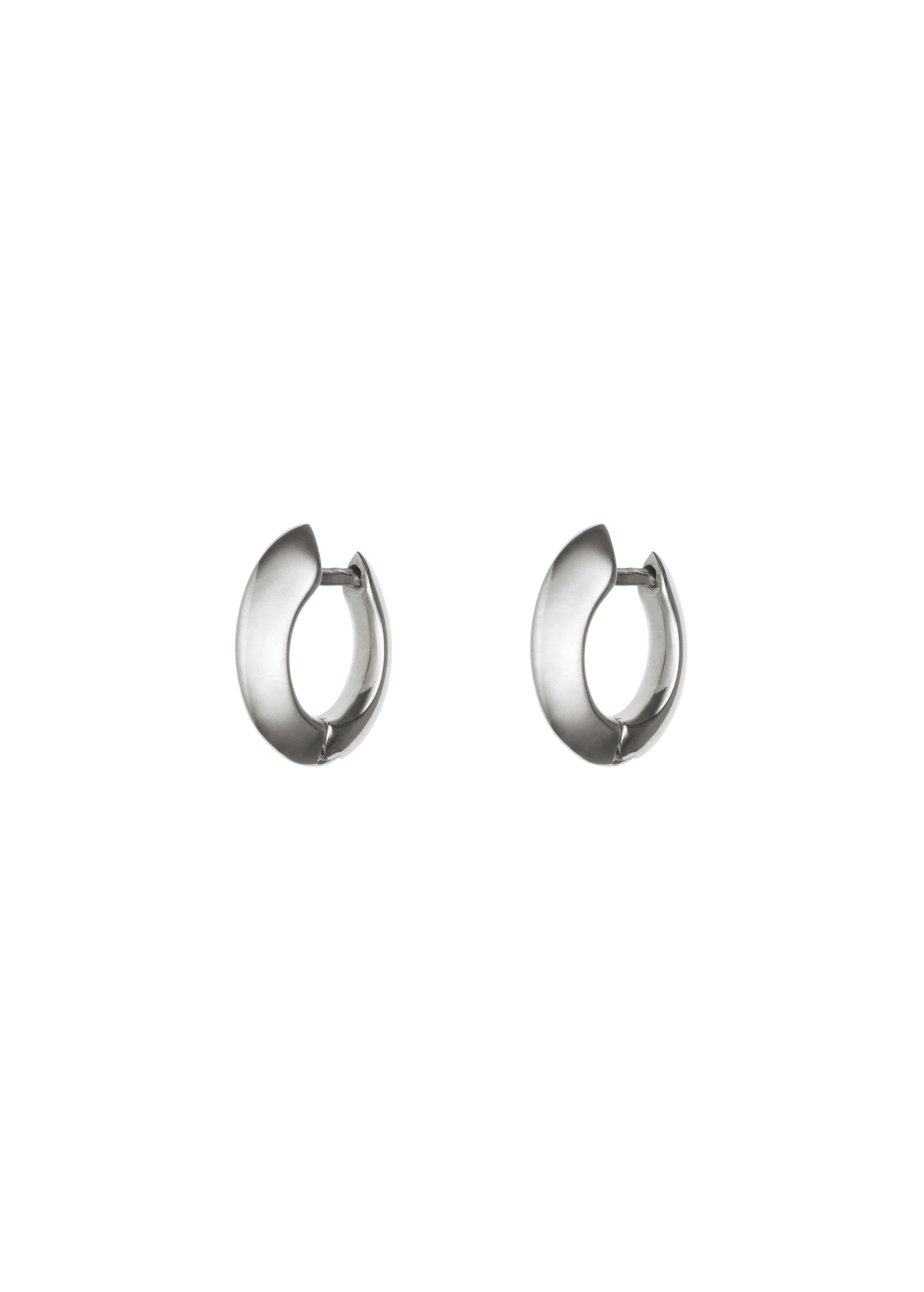 mini sarah polished earrings in silver