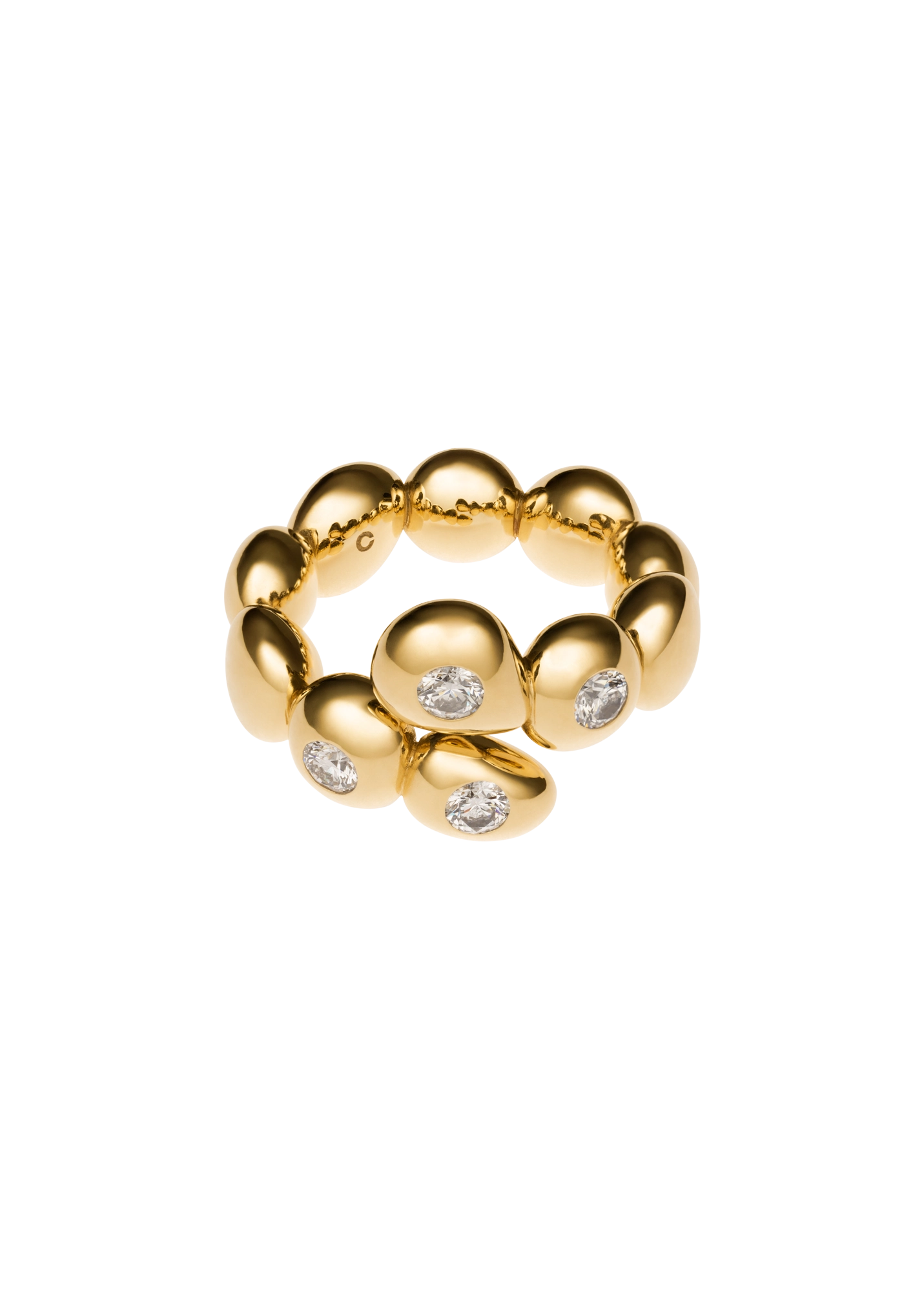 unperfect sphere 18k diamond ring